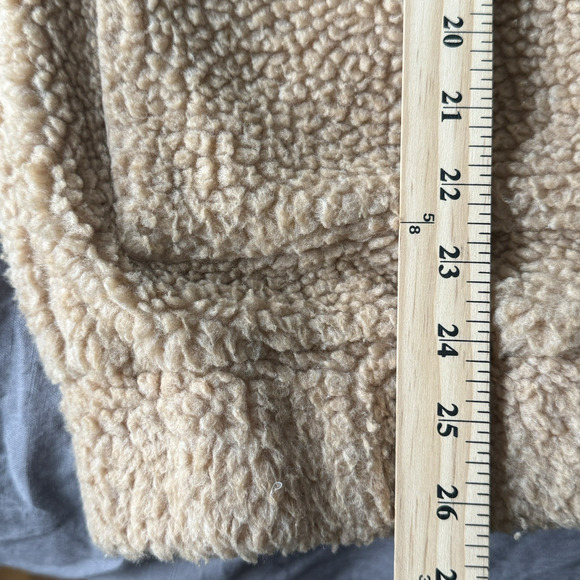I am Gia Teddy Coat Oversized Sherpa Jacket In Camel Small - Picture 12 of 13